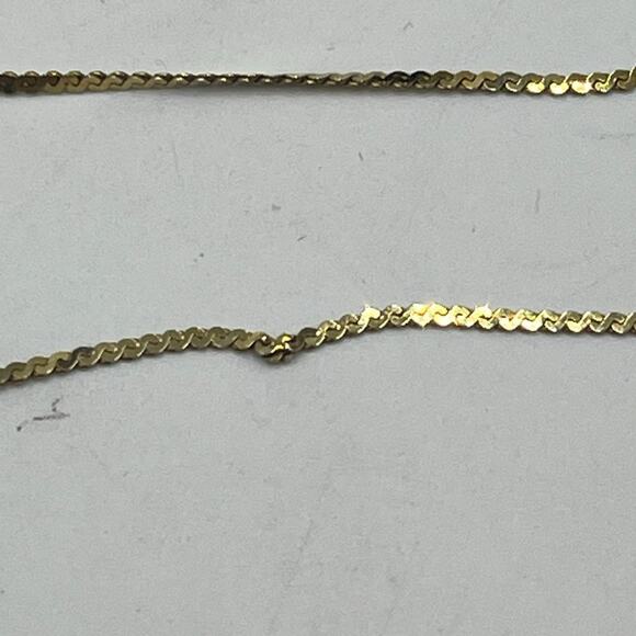 Aurea 585 Unoaerre 14k Italy Singapore Long 35” Chain Link High Shine Necklace. - Picture 5 of 15